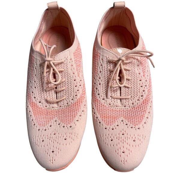 Cole Haan Women’s Light Pink Grand.0S Wingtip Oxford Pink Sneakers Size 11 - Picture 1 of 7